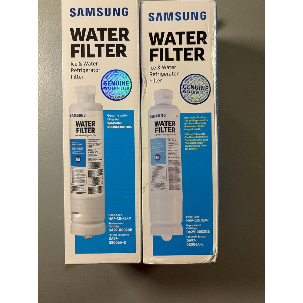 Samsung Refrigerator Water Filter 2 Pack HAF-CIN/EXP DA29-00020B Genuine White